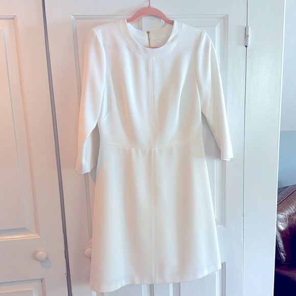 White Eliza J A-line 3/4 sleeve dress - Picture 2 of 4